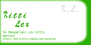 kitti lex business card